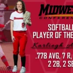 Monmouth College’s Ashby Named MWC Softball Player of the Week